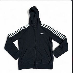 Adidas  unisex black zip up hoodie Size M